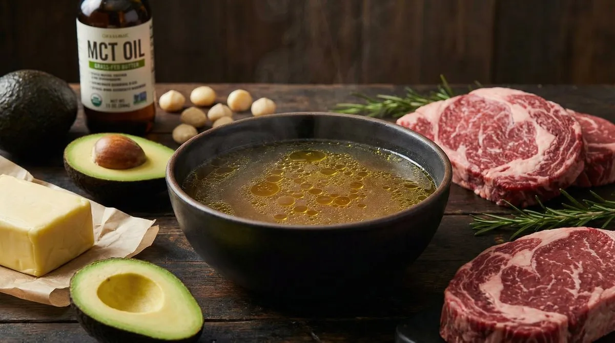 Bone broth met verse ingrediënten