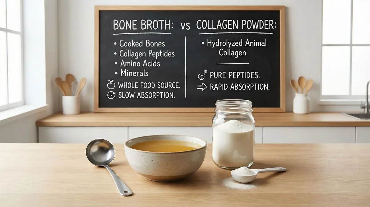 Collageenpoeder naast bone broth