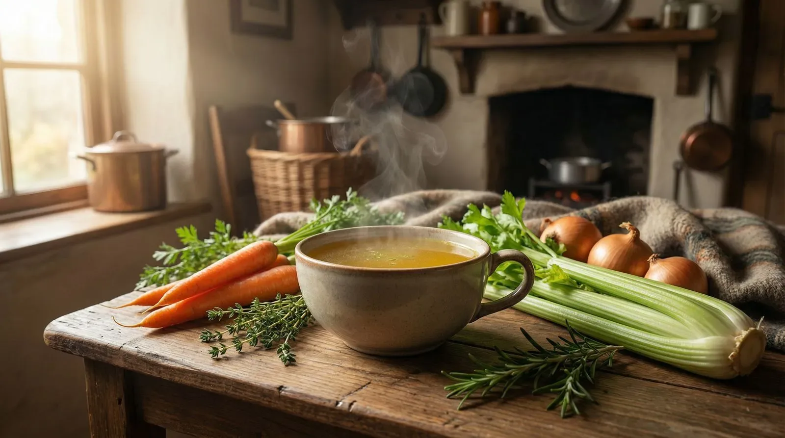 Verse ingrediënten voor bouillon