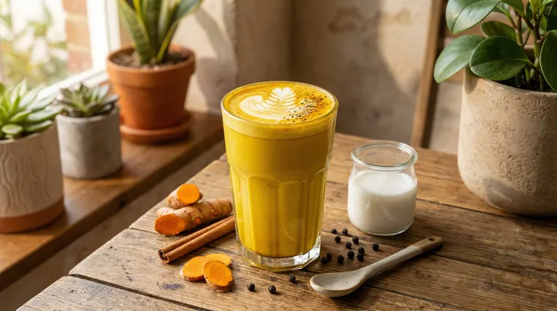 Romige bone broth latte