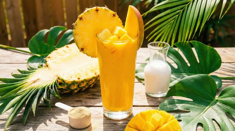 Tropische ananas-mangosmoothie